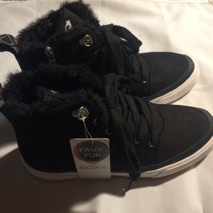 Roxy Ivan Fur High-Top Woman's Shoes Size 8.5